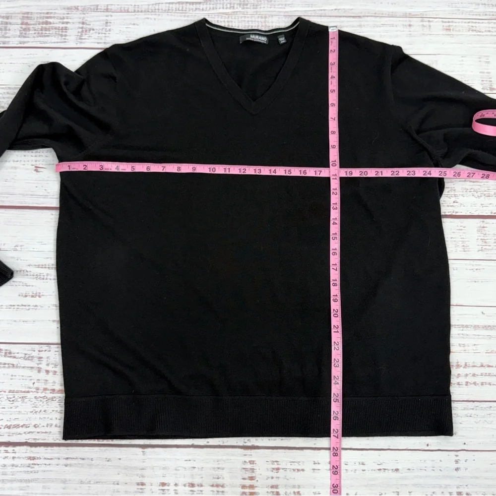 Murano Men’s Size XXL Black V Neck Sweater - Picture 11 of 16